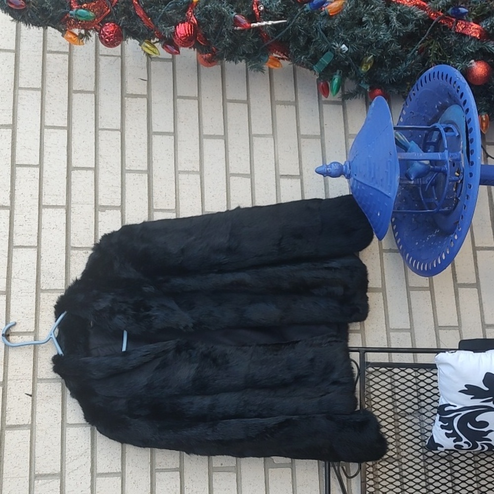 Black Faux Fur Coat